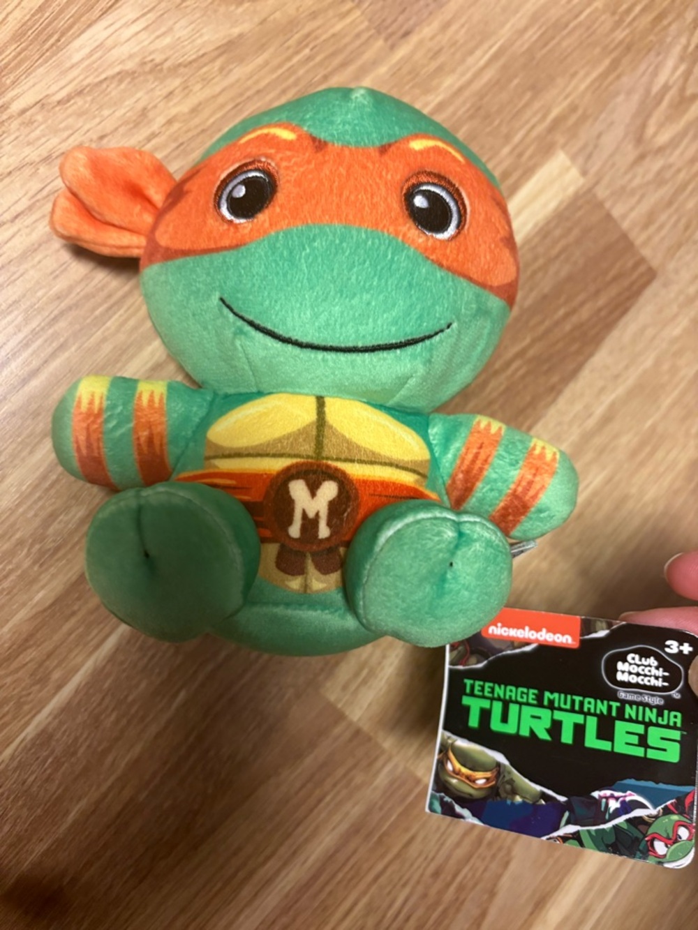 Tomy International - TMNT Michelangelo Junior Mocchi Plush With Tags